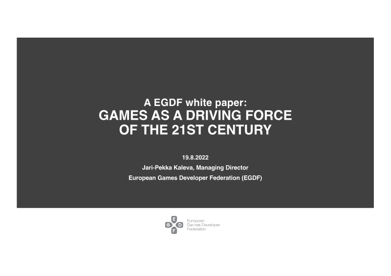 Cover of Games as a Driving Force of the 21st Century