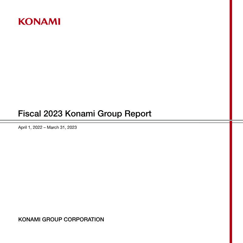 Cover of Konami Group Report: Fiscal 2023