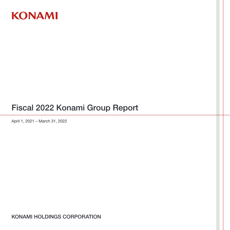 Cover of Konami Group Report: Fiscal 2022