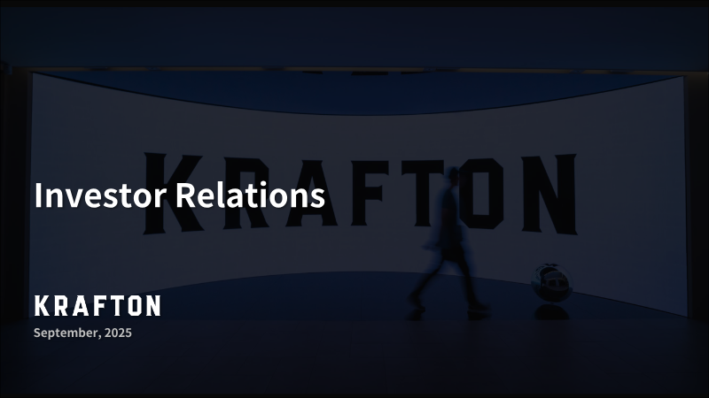 Cover of KRAFTON Investor Presentation: September 2025