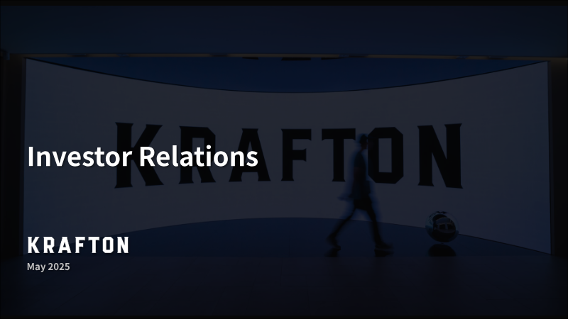 Cover of KRAFTON 1Q25 Investor Presentation