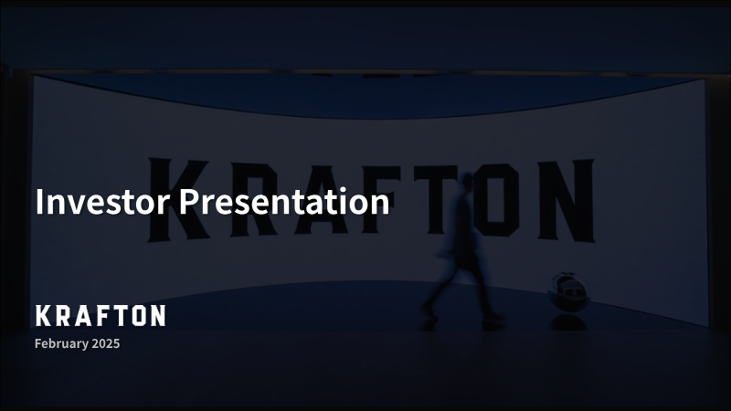 Cover of KRAFTON Investor Presentation: February 2025