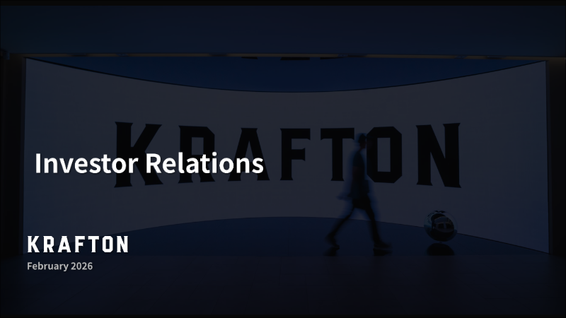 Cover of KRAFTON Investor Relations: February 2026