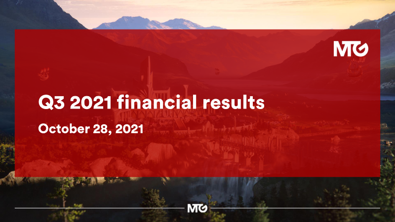 Cover of Modern Times Group Q3 2021 Financial Results