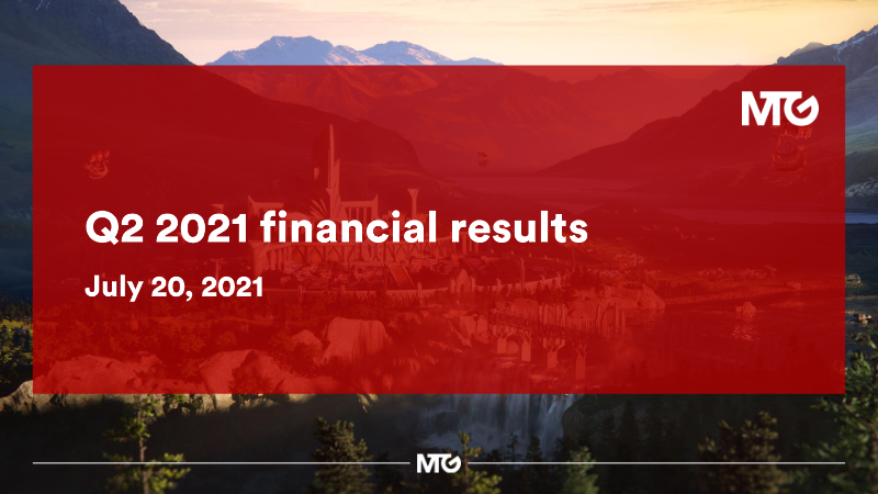 Cover of MTG Q2 2021 Financial Results