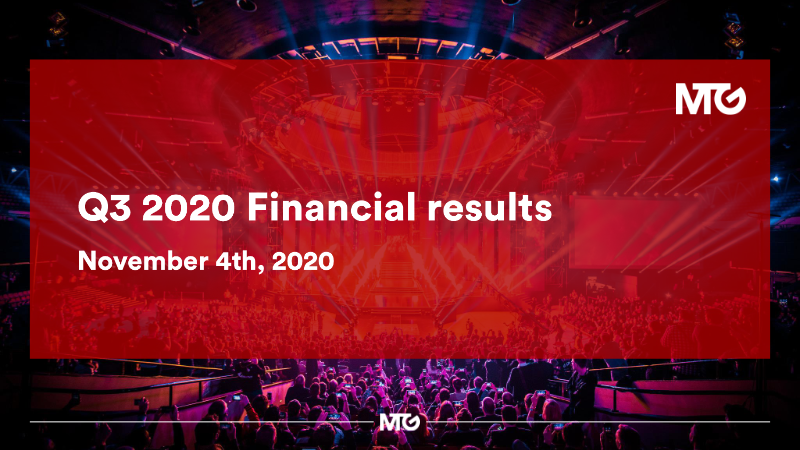 Cover of Modern Times Group Q3 2020 Financial Results