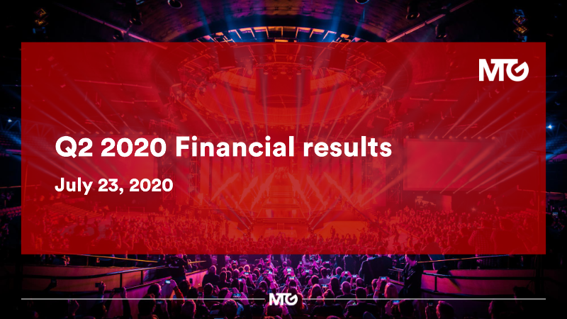 Cover of MTG Q2 2020 Financial Results