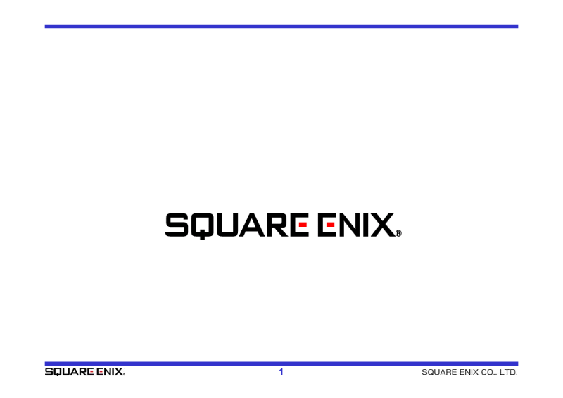 Cover of Square Enix Consolidated Financial Results: First Quarter Ended June 30, 2004