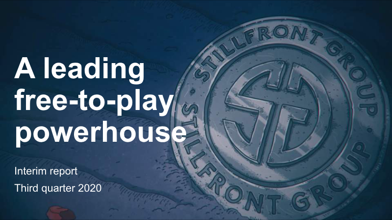 Cover of Stillfront Interim Report: Third Quarter 2020