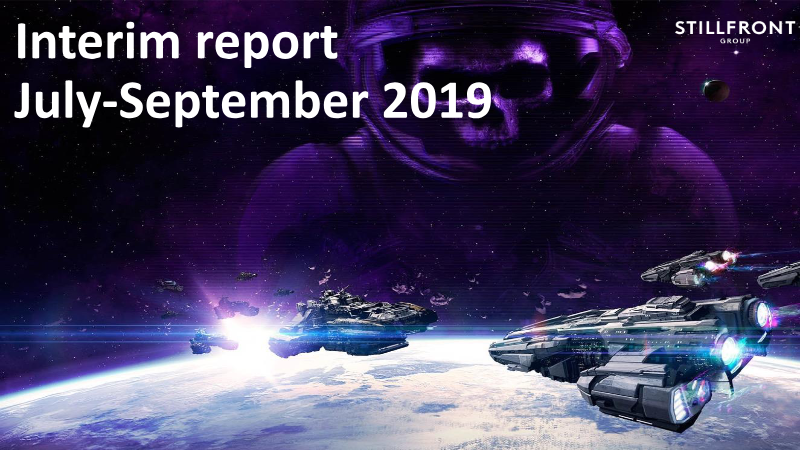 Cover of Stillfront Group Interim Report Q3 2019