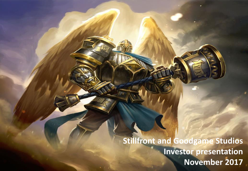 Cover of Stillfront and Goodgame Studios: Investor Presentation