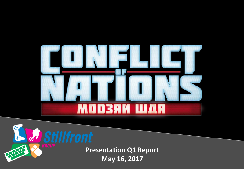 Cover of Stillfront Group Presentation: Q1 2017 Report
