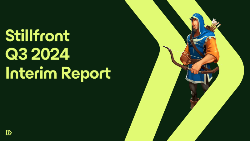 Cover of Stillfront Q3 2024 Interim Report