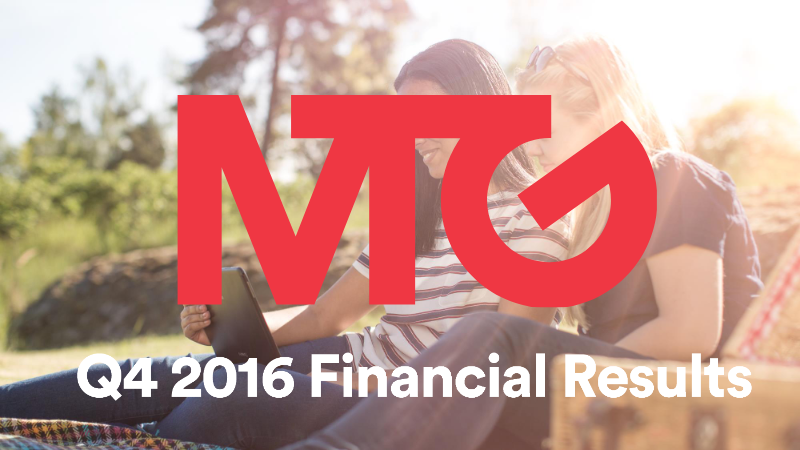 Cover of Modern Times Group Q4 2016 Financial Results