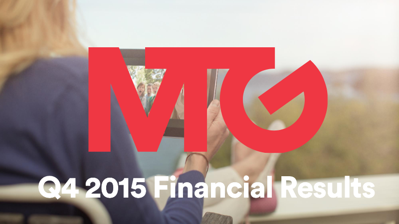 Cover of Modern Times Group Q4 2015 Financial Results