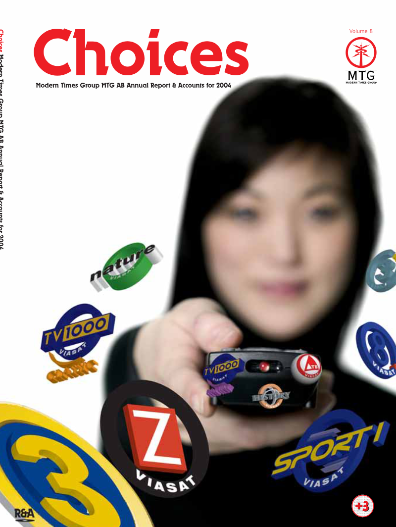 Cover of Modern Times Group MTG AB Annual Report & Accounts 2004