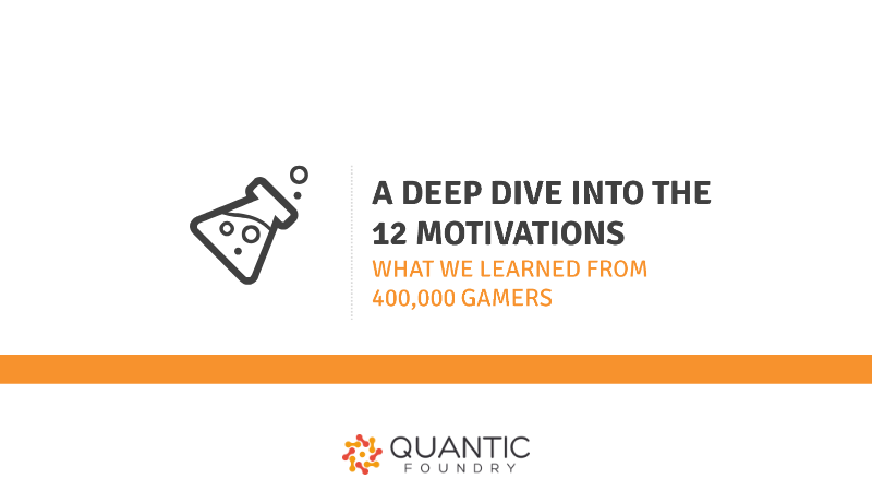 Cover of A Deep Dive into the 12 Motivations: What We Learned From 400,000 Gamers