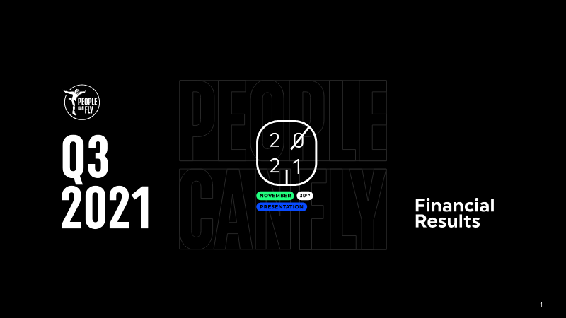 Cover of PCF Group Q3 2021 Financial Results Presentation