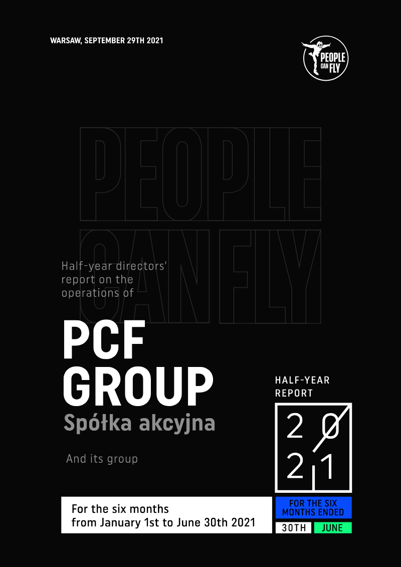 Cover of Half-year Directors' Report on the Operations: PCF Group S.A. 2021