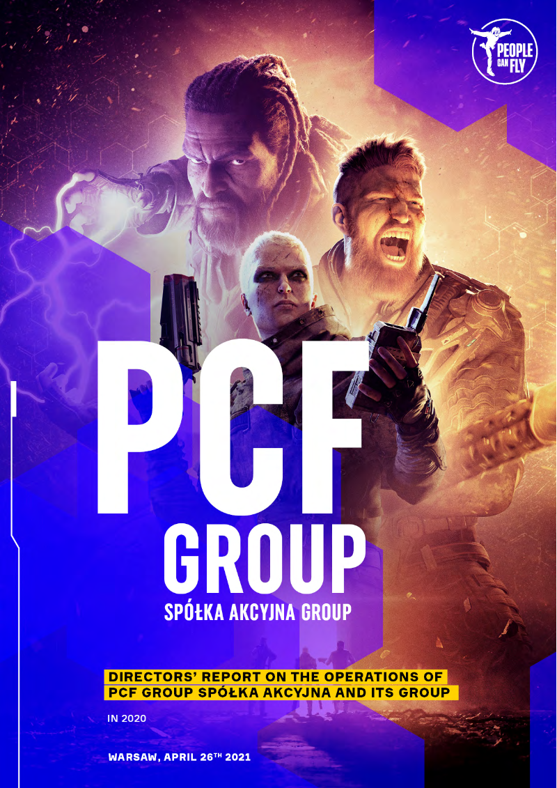 Cover of Directors' Report on the Operations of PCF Group S.A. and Its Group in 2020