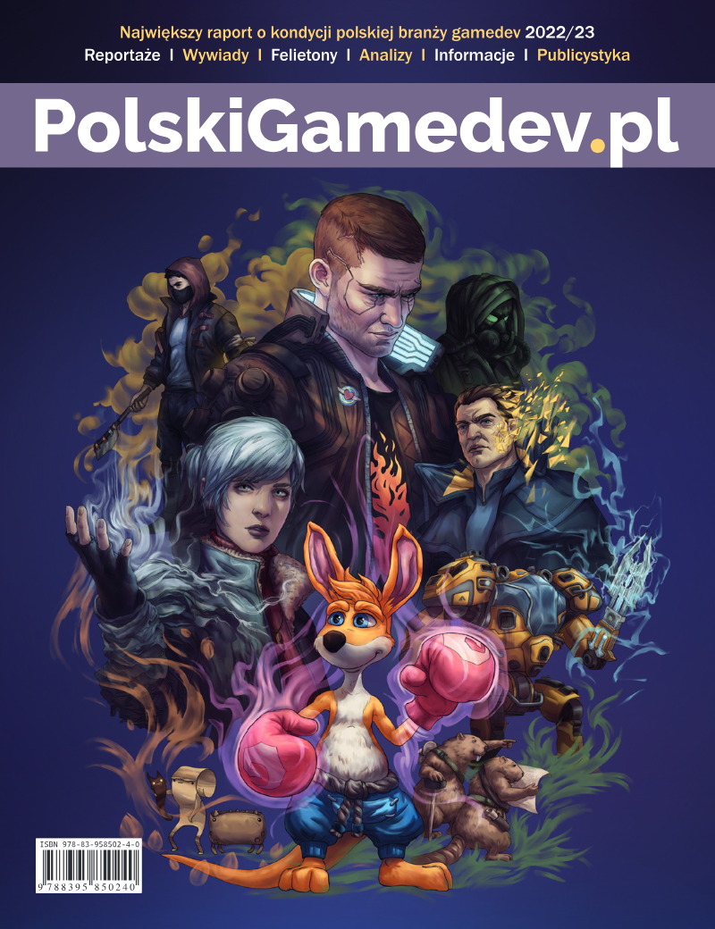 Cover of The Largest Report on the Condition of the Polish Gamedev Industry: 2022/23