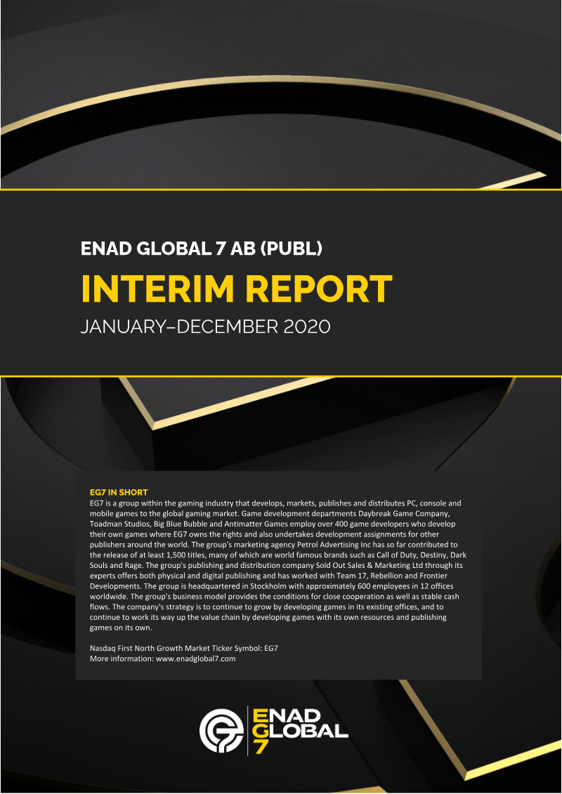 Cover of Enad Global 7 Interim Report: January–December 2020