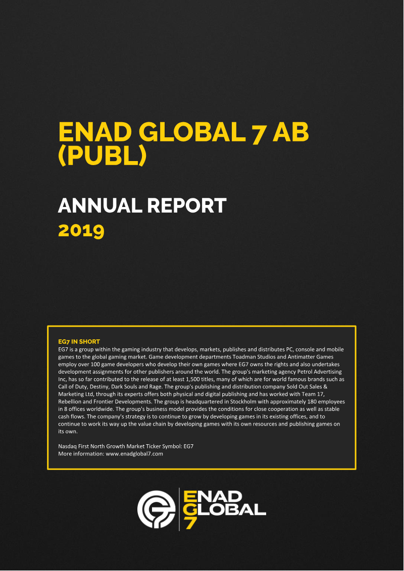 Cover of Enad Global 7 Annual Report 2019