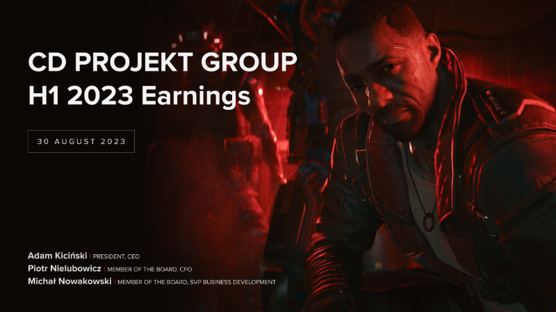 Cover of CD Projekt Group H1 2023 Earnings