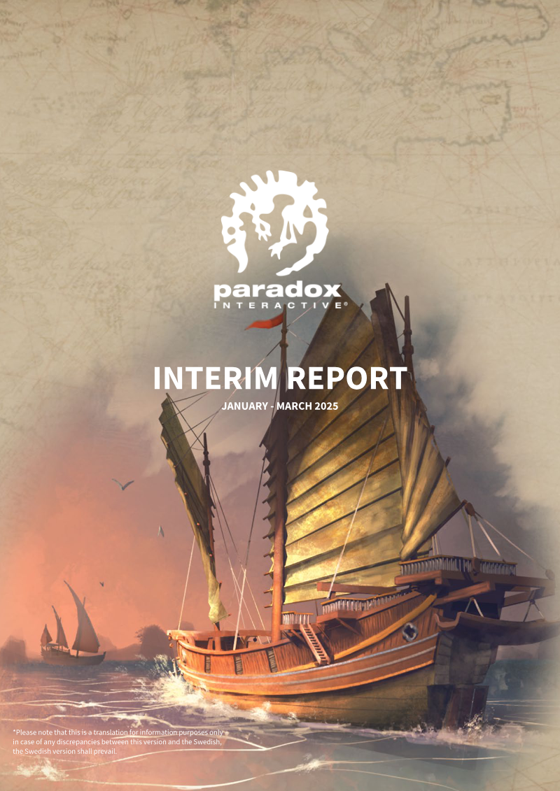Cover of Paradox Interactive Interim Report: January - March 2025