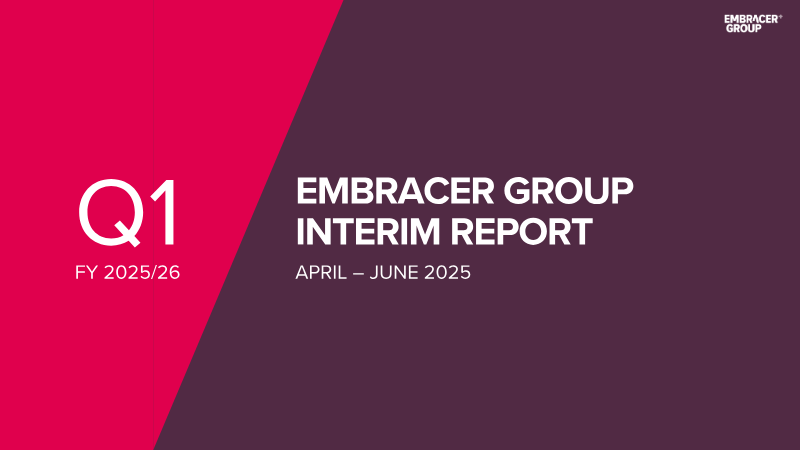 Cover of Embracer Group Q1 Interim Report: FY 2025/26