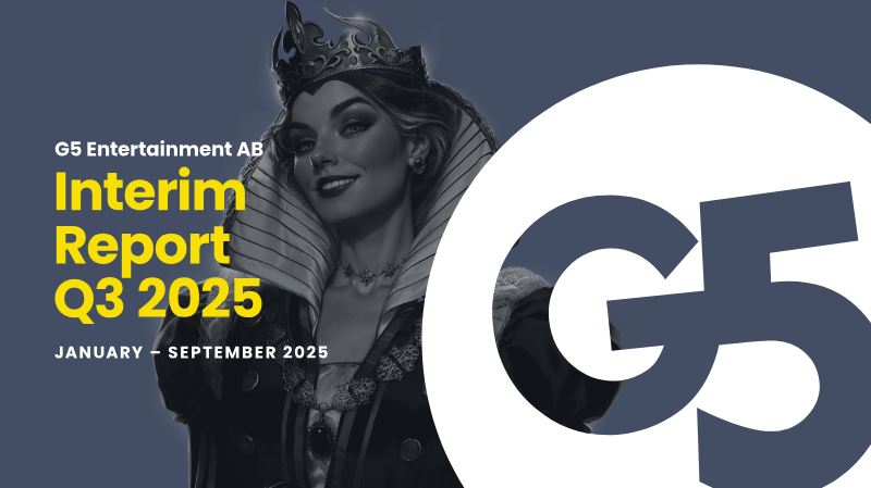 Cover of G5 Entertainment Q3 2025 Interim Report