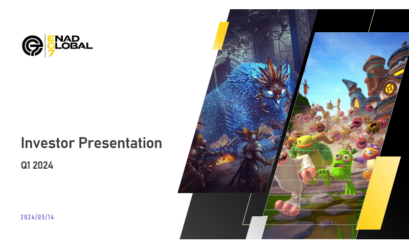 Cover of EG7 Q1 2024 Interim Report: Investor Presentation