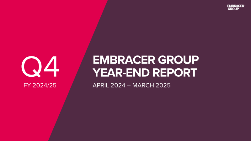 Cover of Embracer Group Year-End Report: FY 2024/25