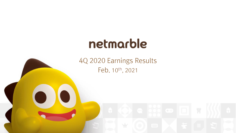 Cover of Netmarble 4Q 2020 Earnings Results