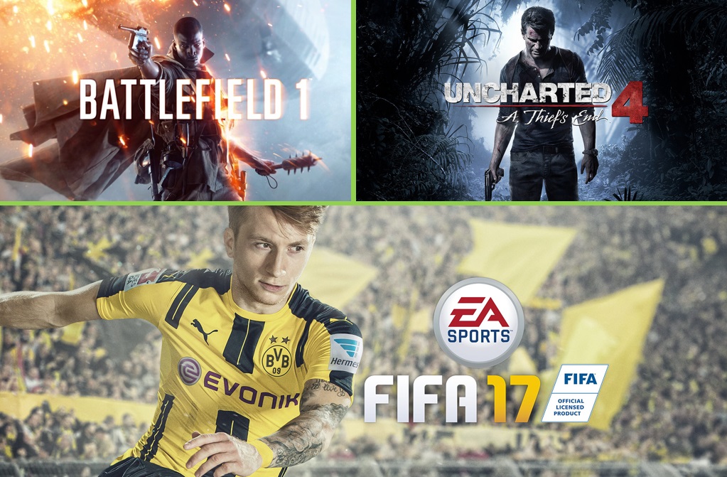 Cover of FIFA 17, Battlefield 1 and Uncharted 4: A Thief’s End Were the Most Successful PC and Console Games of 2016