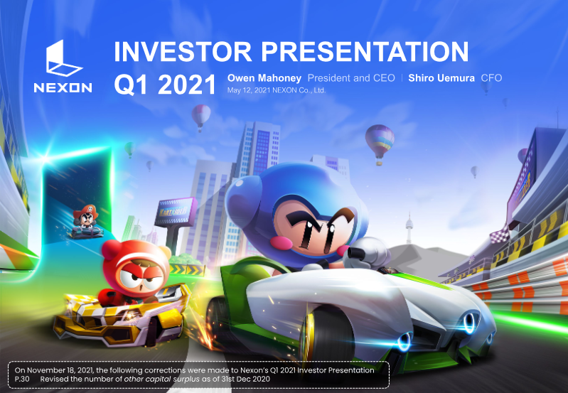 Cover of Nexon Q1 2021 Investor Presentation