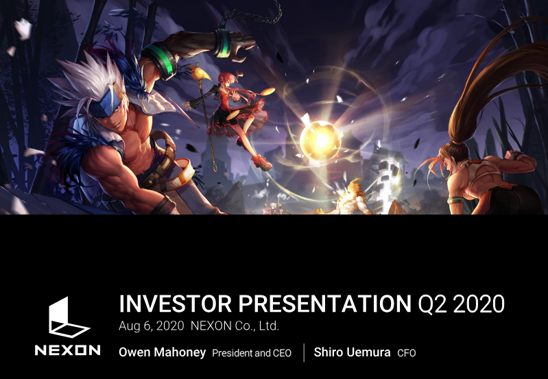Cover of NEXON Q2 2020 Investor Presentation