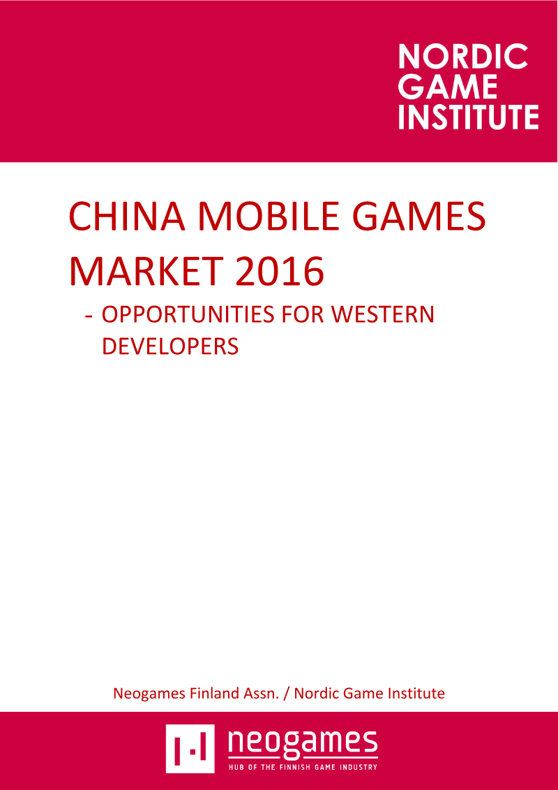 Cover of China Mobile Games Market 2016: Opportunities for Western Developers