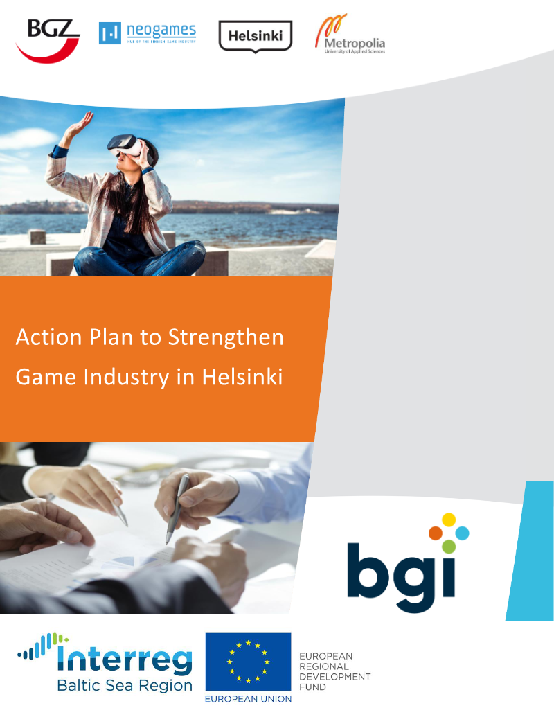 Cover of Action Plan to Strengthen Game Industry in Helsinki