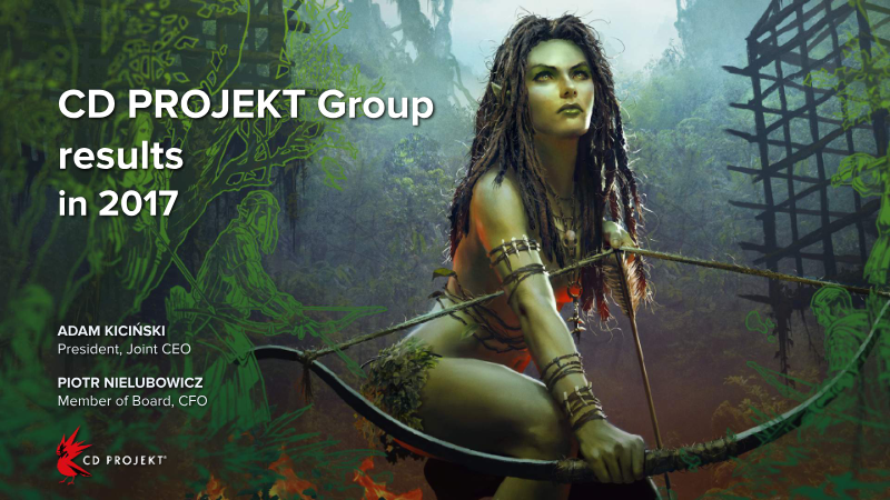 Cover of CD PROJEKT Group Results in 2017