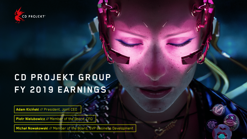 Cover of CD PROJEKT Group FY 2019 Earnings Results