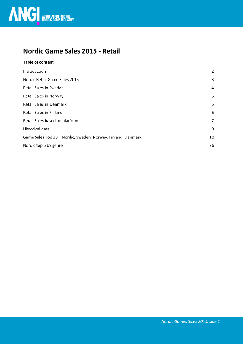 Cover of Nordic Game Sales 2015: Retail