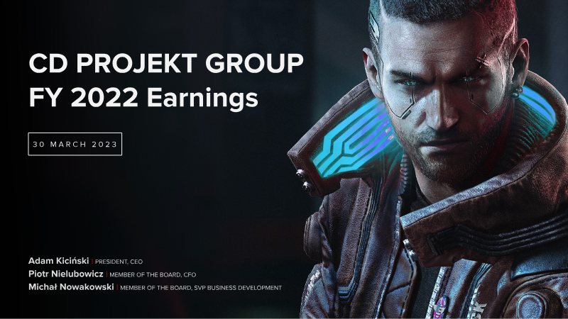 Cover of CD PROJEKT Group FY 2022 Earnings Presentation