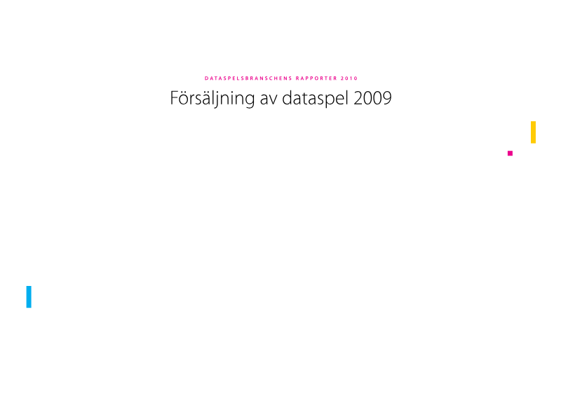Cover of Försäljning av dataspel: Sverige 2009