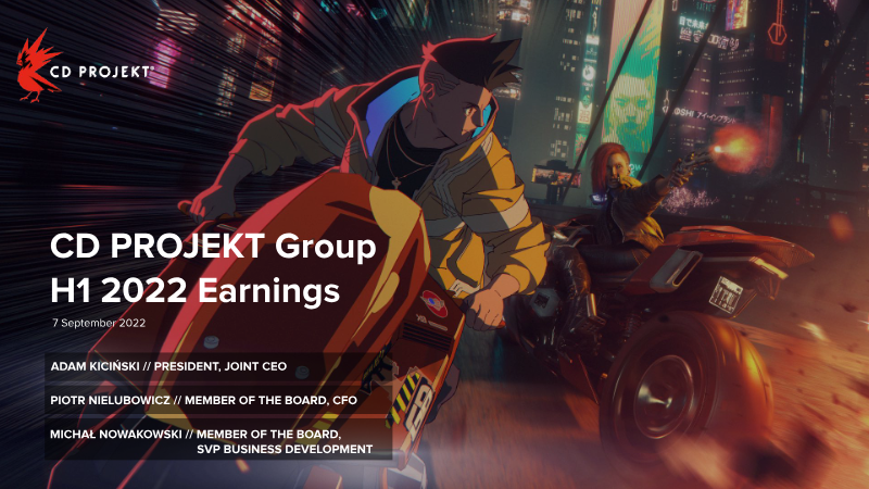 Cover of CD PROJEKT Group H1 2022 Earnings