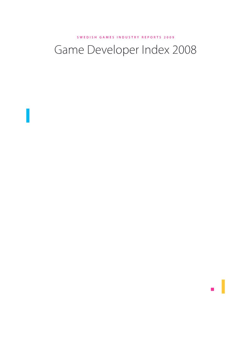 Cover of Game Developer Index: Sweden 2008