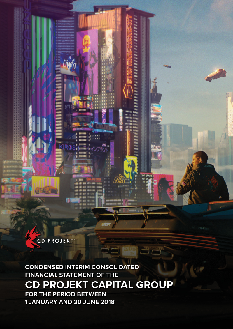 Cover of CD PROJEKT H1 2018 Financial Results