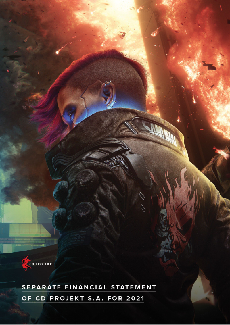 Cover of Separate Financial Statement of CD PROJEKT S.A. for 2021