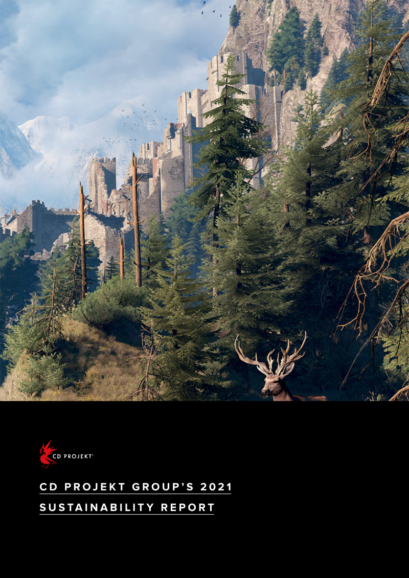 Cover of CD PROJEKT Group's 2021 Sustainability Report