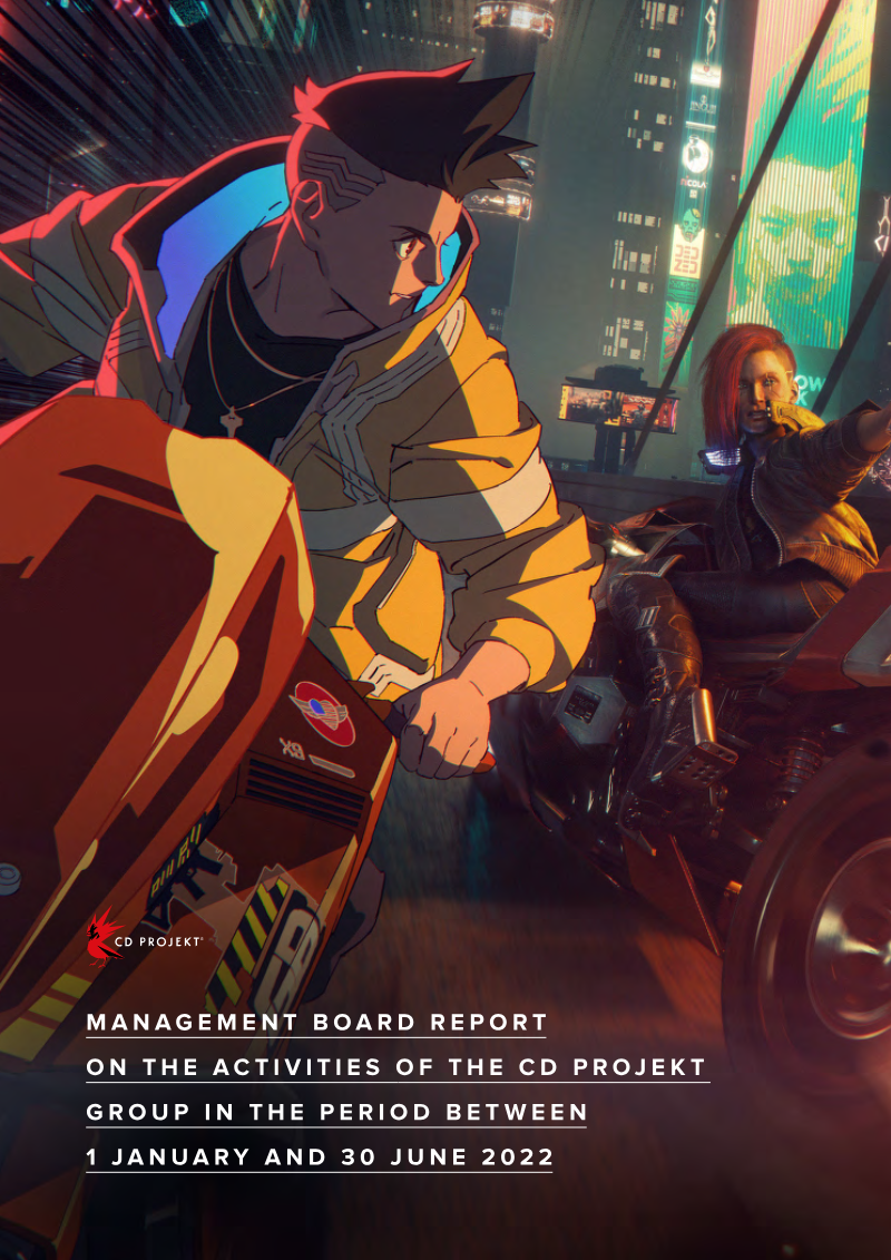 Cover of CD PROJEKT Group Management Board Report on Activities: H1 2022